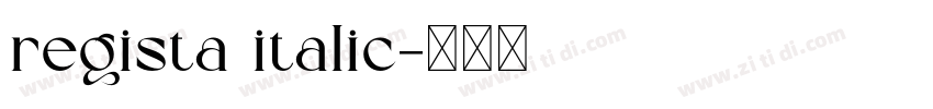 regista italic字体转换